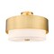 Z-Lite Counterpoint Semi Flush Mount, 3-Light, 18 In.W x 12.25 In.H, Modern Gold/White 495SF18-MGLD - alternate 1